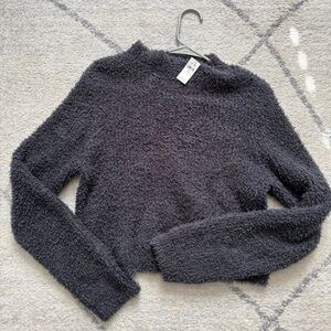 Aerie Black Fuzzy Sweater